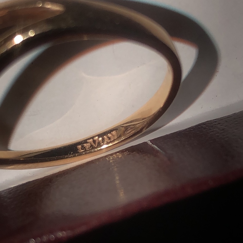Le vain butterfly ring beautiful 14 kt gold engraved in ring - Picture 8 of 10
